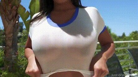 Boobs Bounce Out Of Shirt